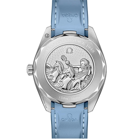 Seamaster Aqua Terra Steel On Blue Rubber Watch - 3